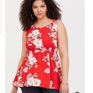 Torrid Floral Babydoll Top